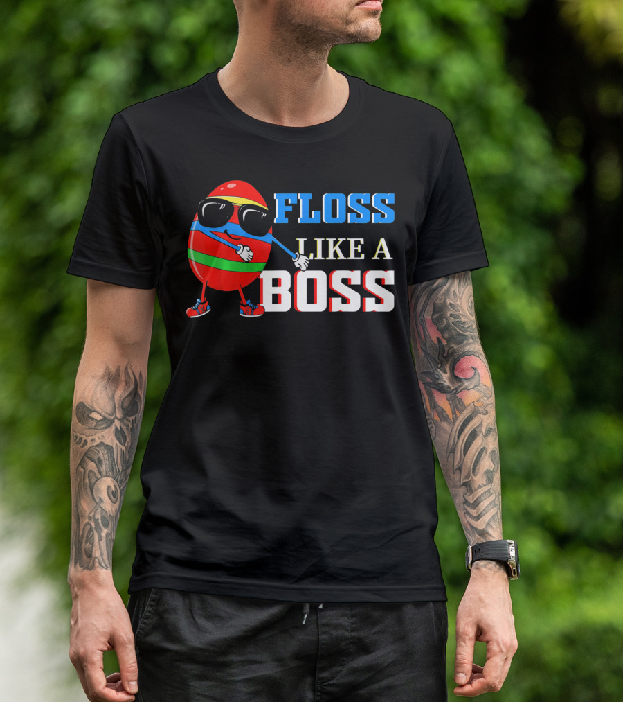 Floss Like A Boss Easter Cool Egg Dance T-Shirt