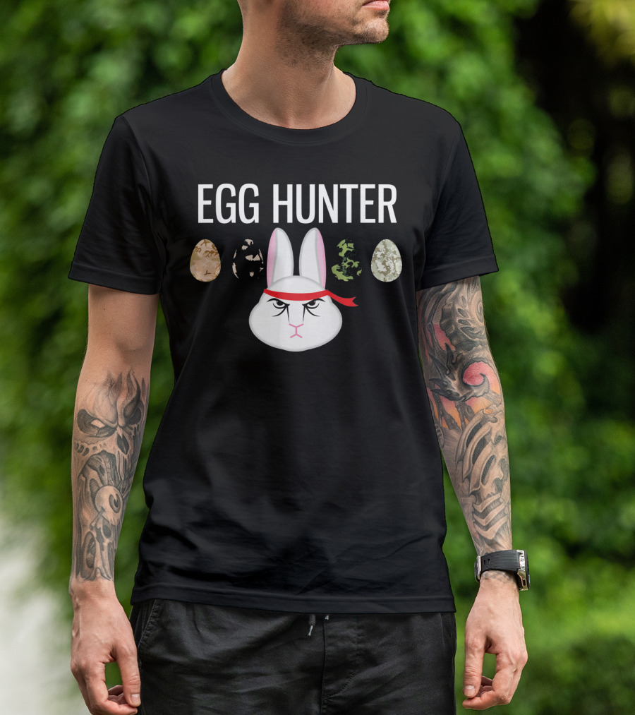 Egg Hunter Ninja Bunny Easter T-Shirt