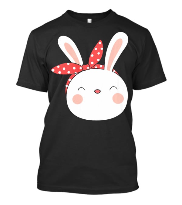 Easter Bunny With Polka Dot Headband T-Shirt