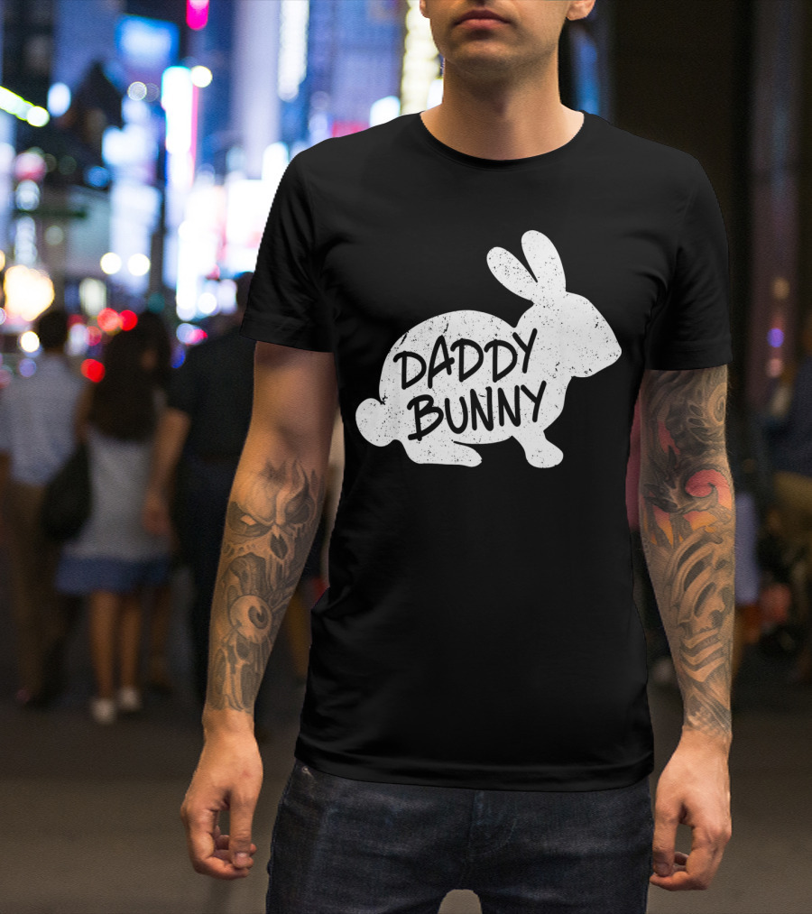 Family Matching Easter Daddy Bunny Matching T-Shirt