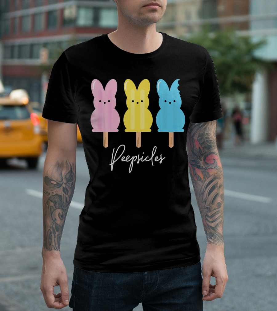 Peepsicles Fun Easter Bunny Cute Peep Popsicle T-Shirt
