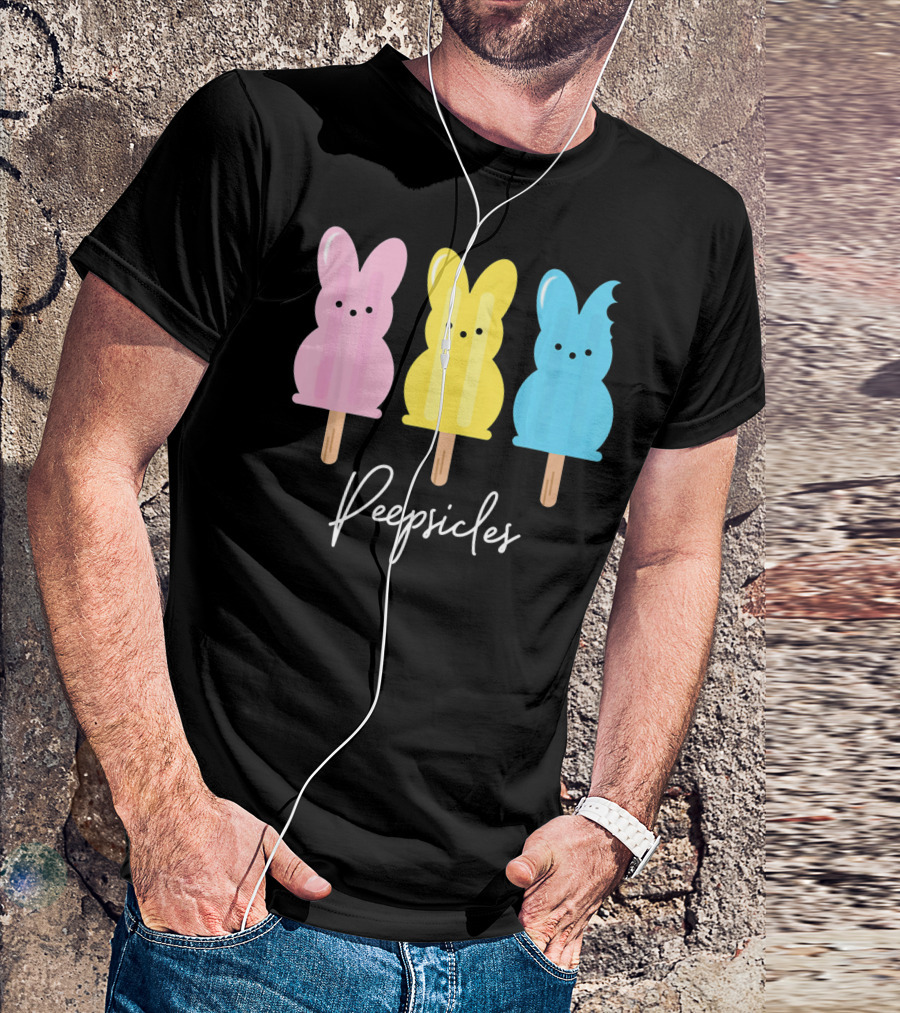 Peepsicles Fun Easter Bunny Cute Peep Popsicle T-Shirt