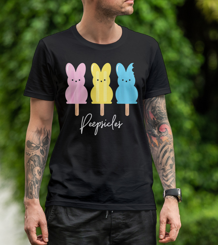 Peepsicles Fun Easter Bunny Cute Peep Popsicle T-Shirt