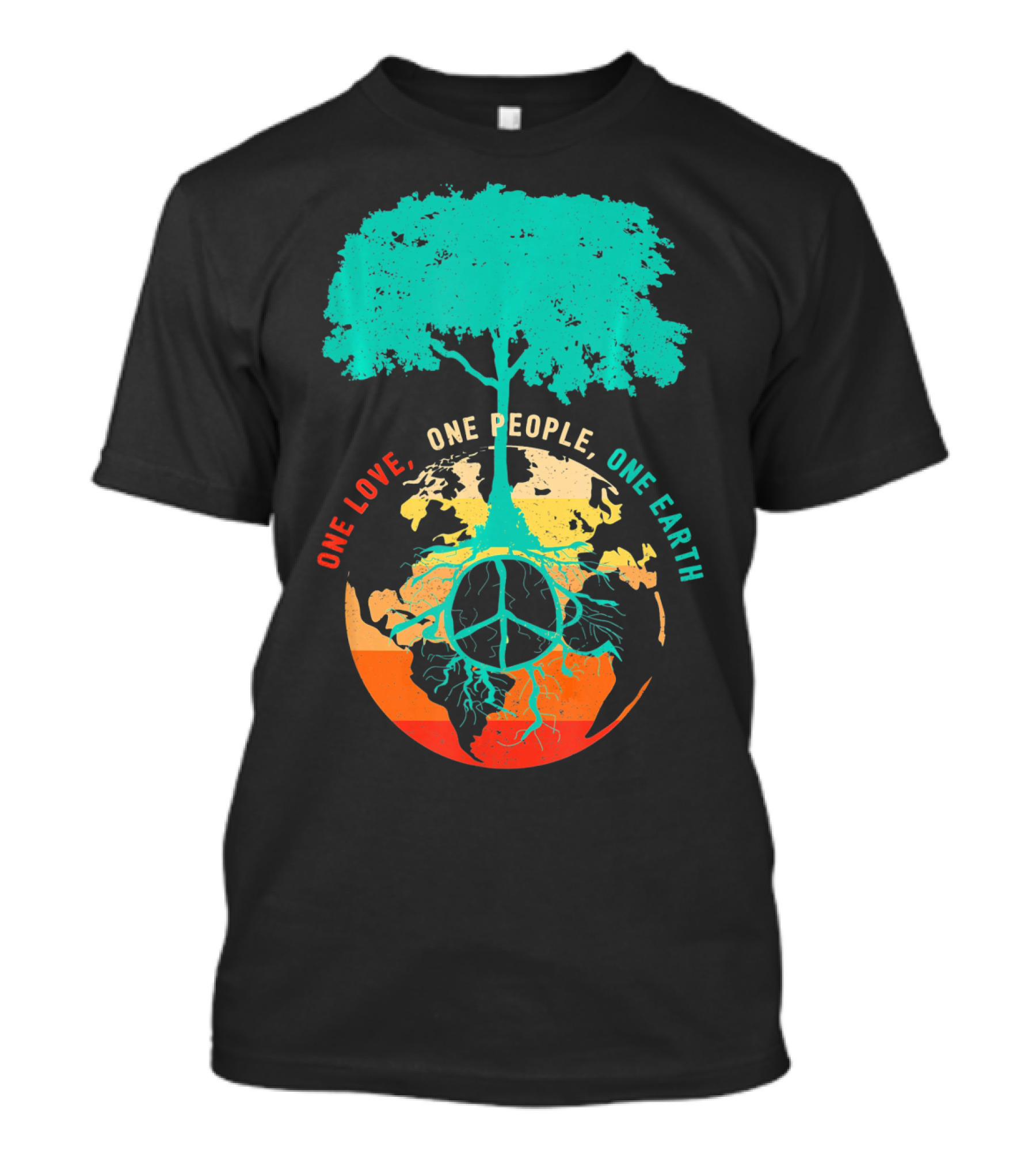 One Love One People One Earth Peace Tree T-Shirt