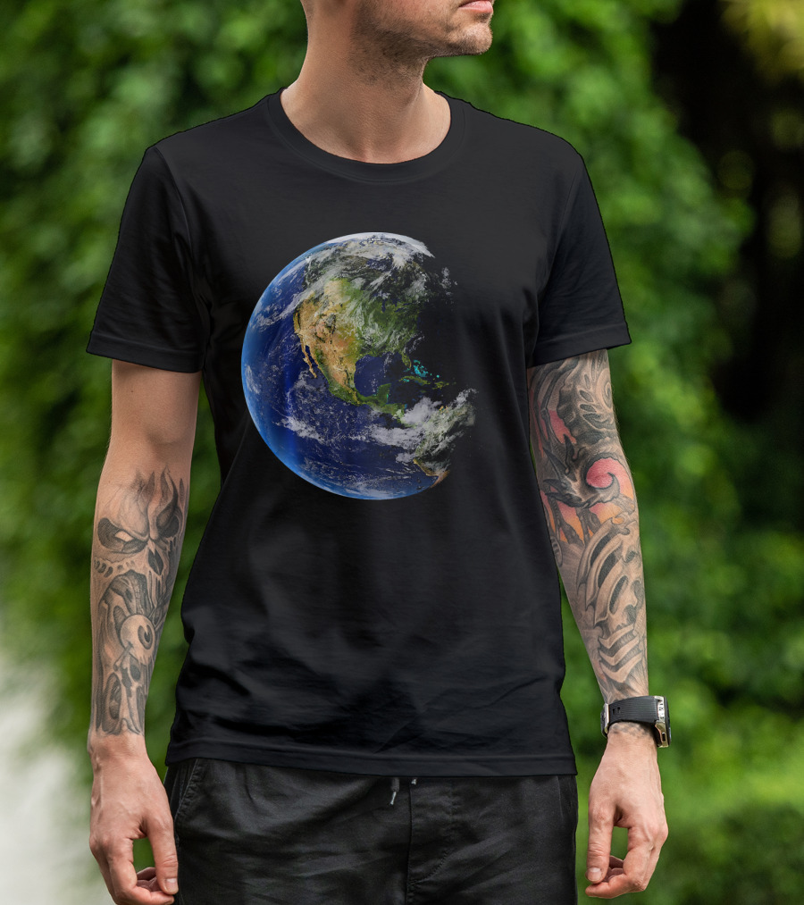 Planet Earth North America Globe T-Shirt