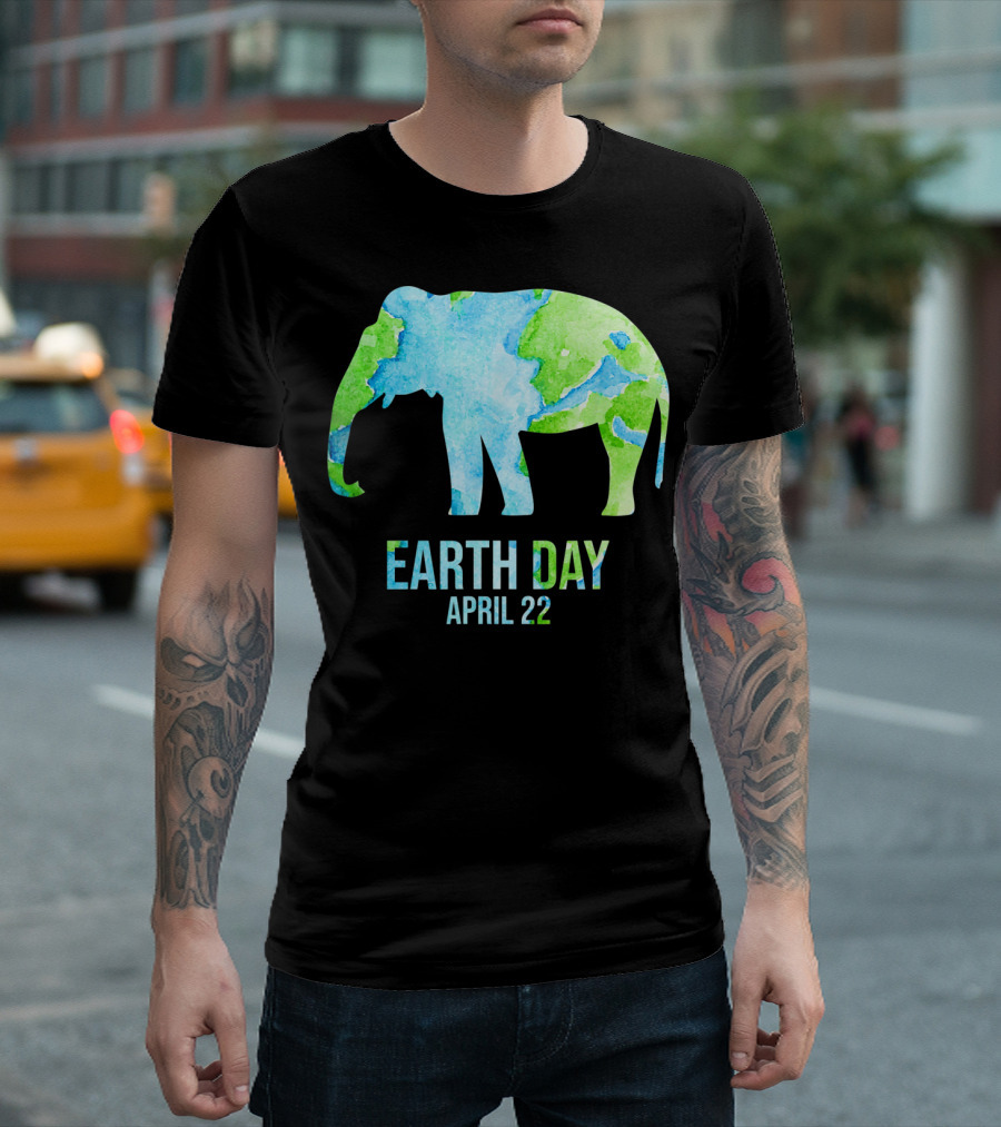 Earth Day April 22 Elephant School Event T-Shirt
