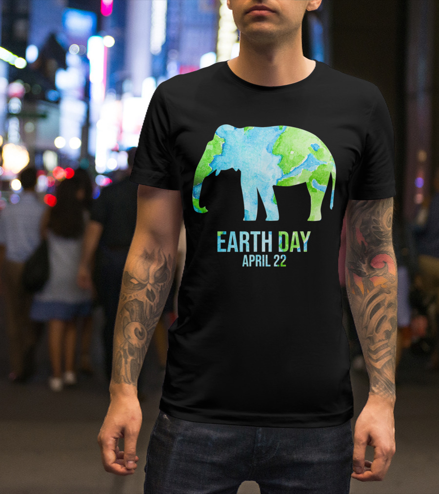 Earth Day April 22 Elephant School Event T-Shirt
