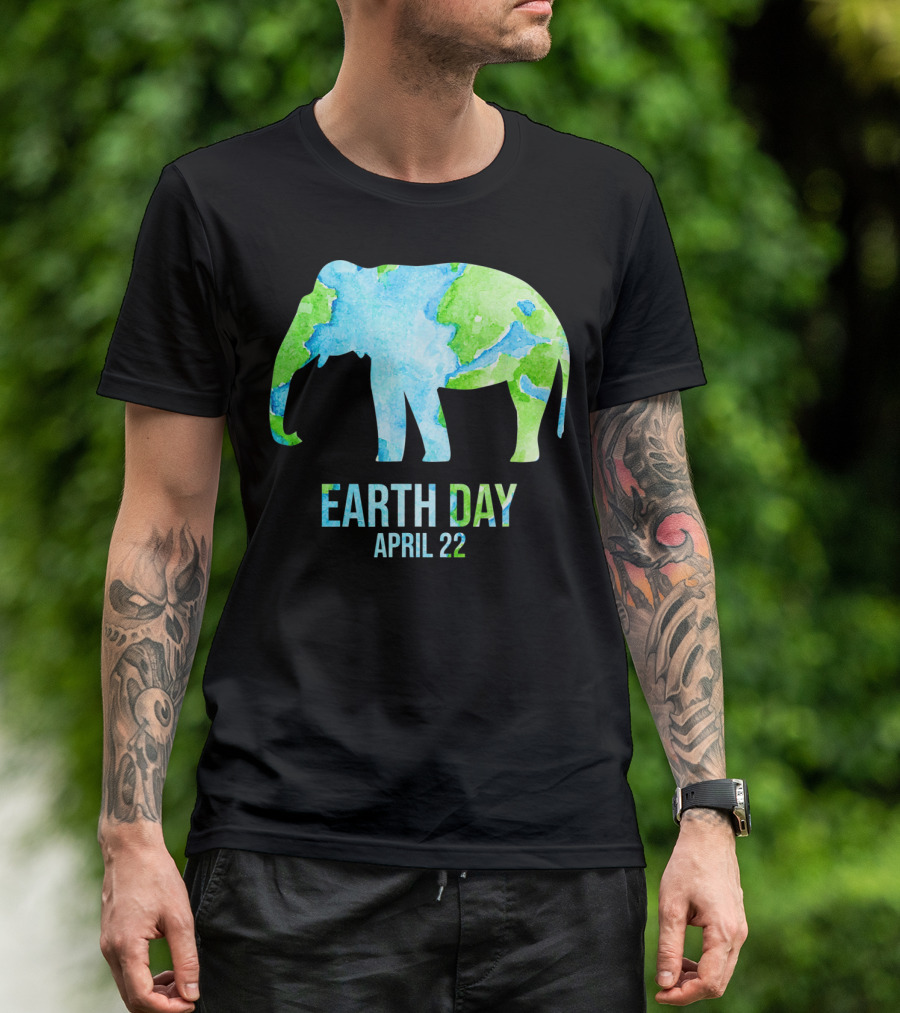 Earth Day April 22 Elephant School Event T-Shirt