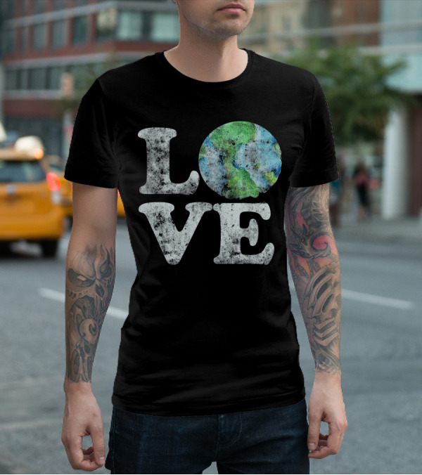 VINTAGE LOVE Your Mother Earth Planet Circle T-Shirt