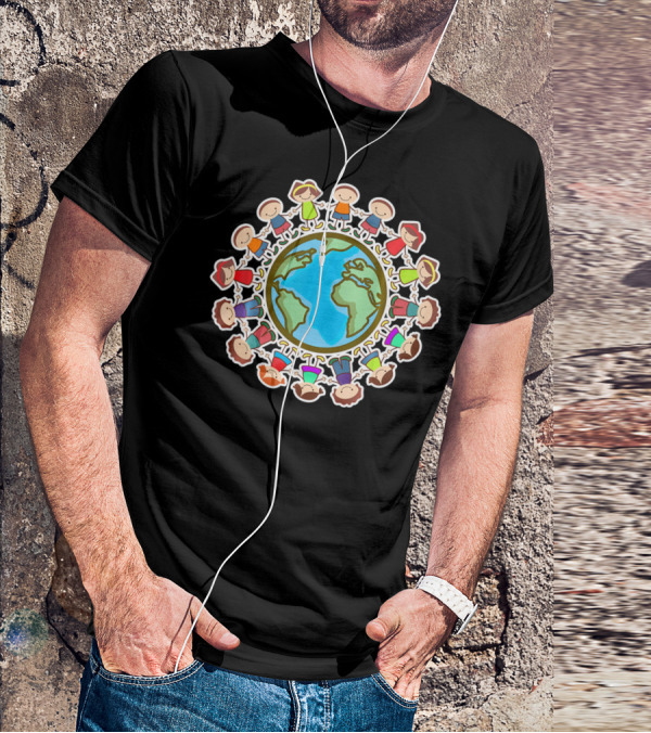 Kids Celebrating Earth Day Around The Globe T-Shirt