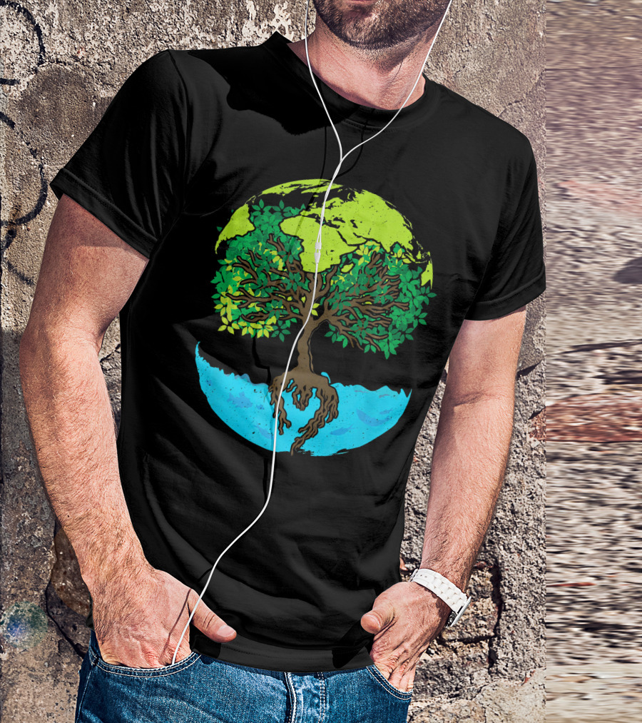 World Environment Earth Day Save The Tree Planet Nature Conservation T-Shirt