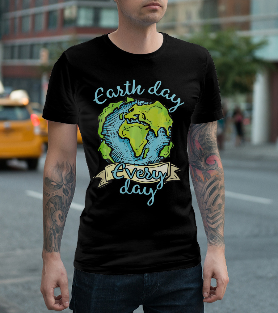 Earth Day Every Day Planet Embrace T-Shirt