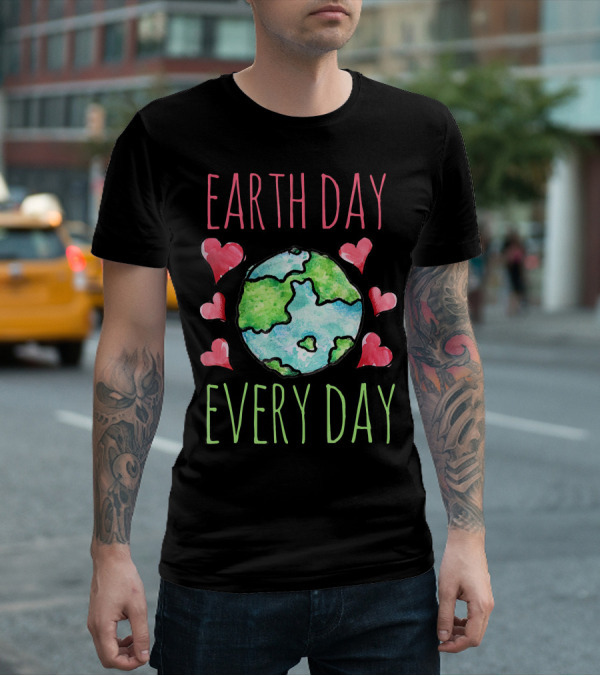 Earth Day Every Day Cute Earthy Heart T-Shirt