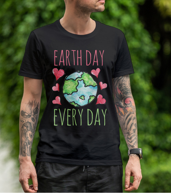 Earth Day Every Day Cute Earthy Heart T-Shirt