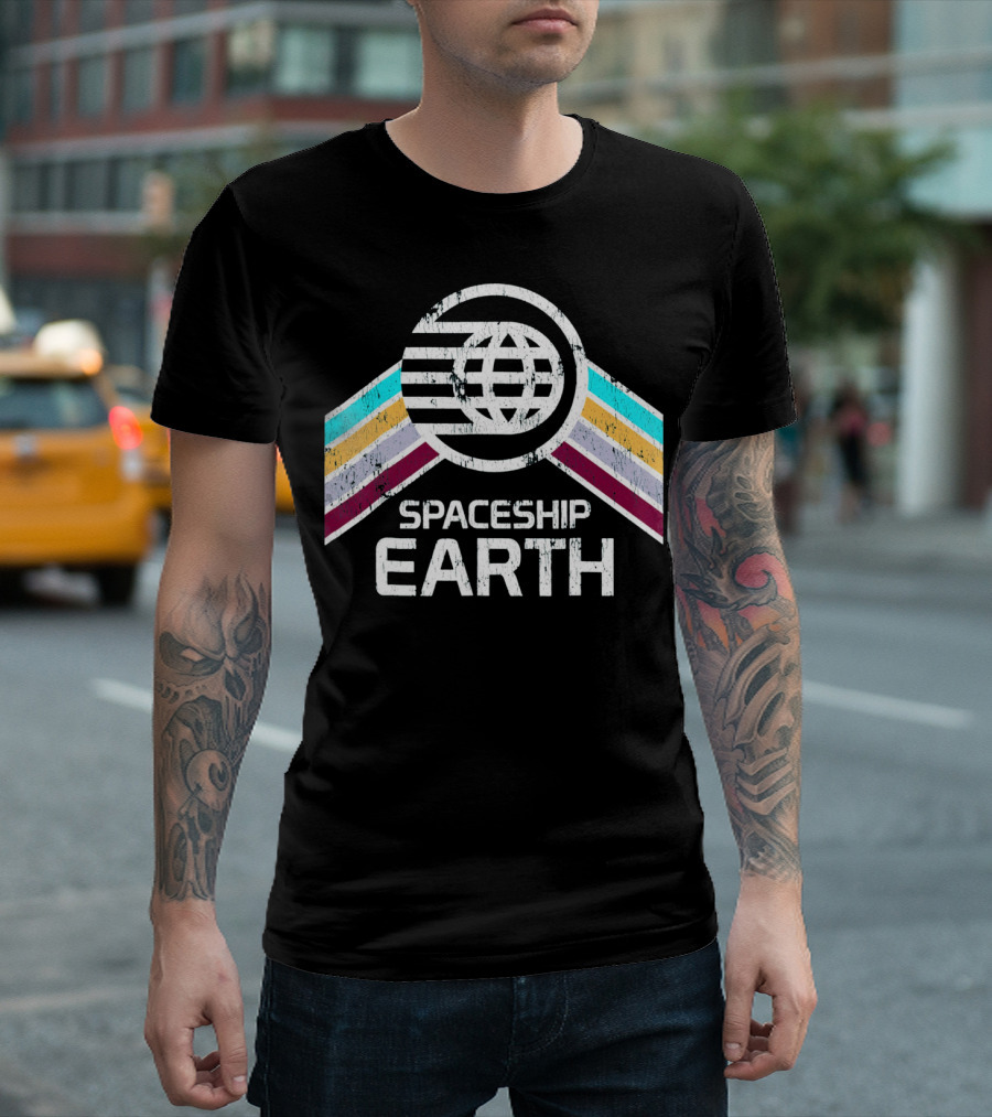 Spaceship Earth Retro T-Shirt
