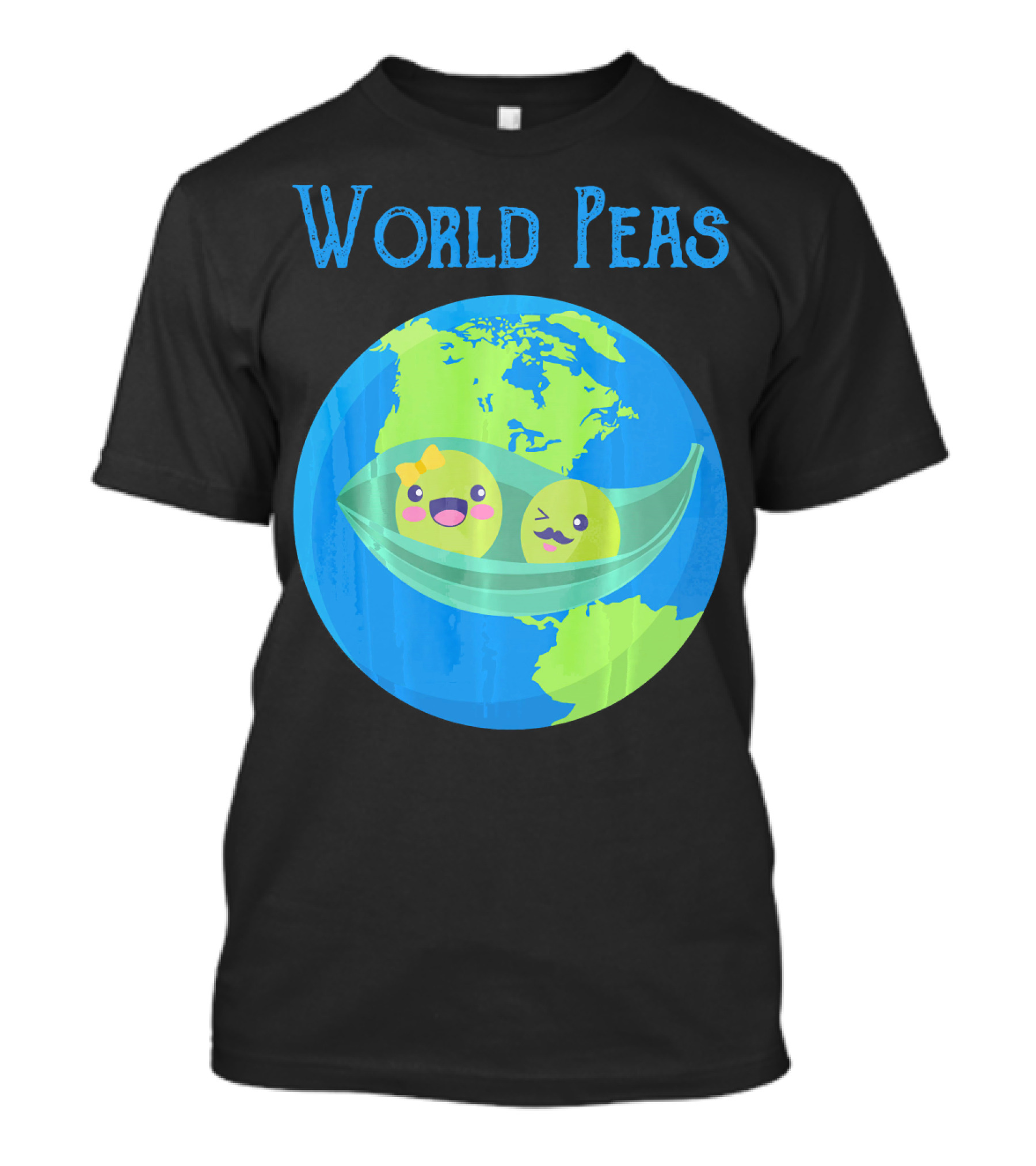 World Peas Funny World Peace Pun Earth Peas T-Shirt