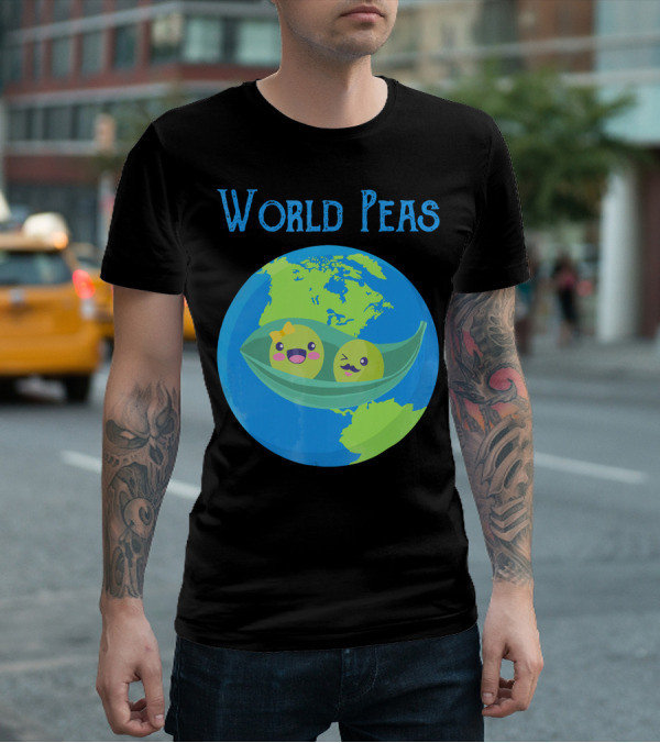 World Peas Give Peas A Chance Earth Peapod T-Shirt