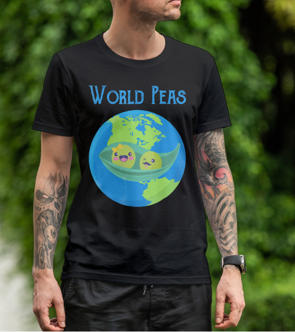 World Peas Give Peas A Chance Earth Peapod T-Shirt