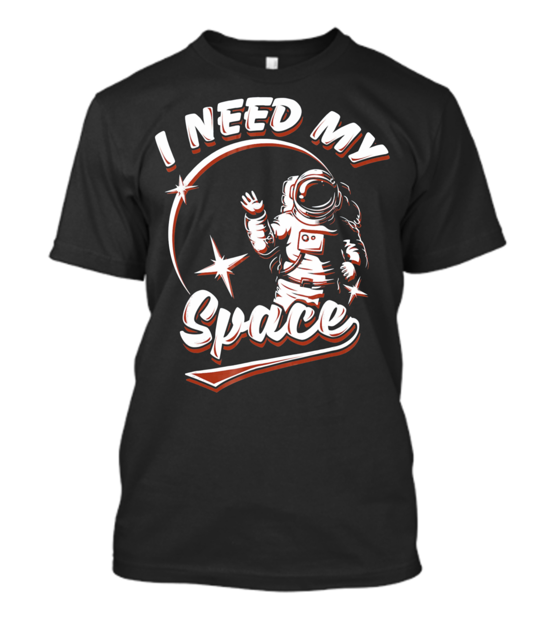 Astronaut I Need My Space Moon Earth T-Shirt