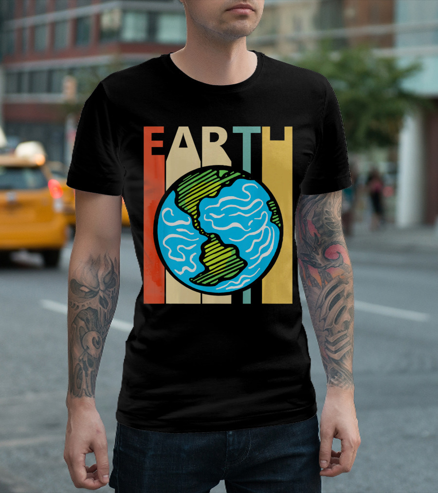Earth Vintage Retro Planet Earth Astronomy T-Shirt