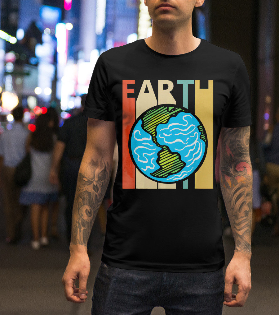 Earth Vintage Retro Planet Earth Astronomy T-Shirt