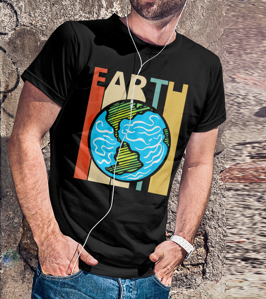 Earth Vintage Retro Planet Earth Astronomy T-Shirt