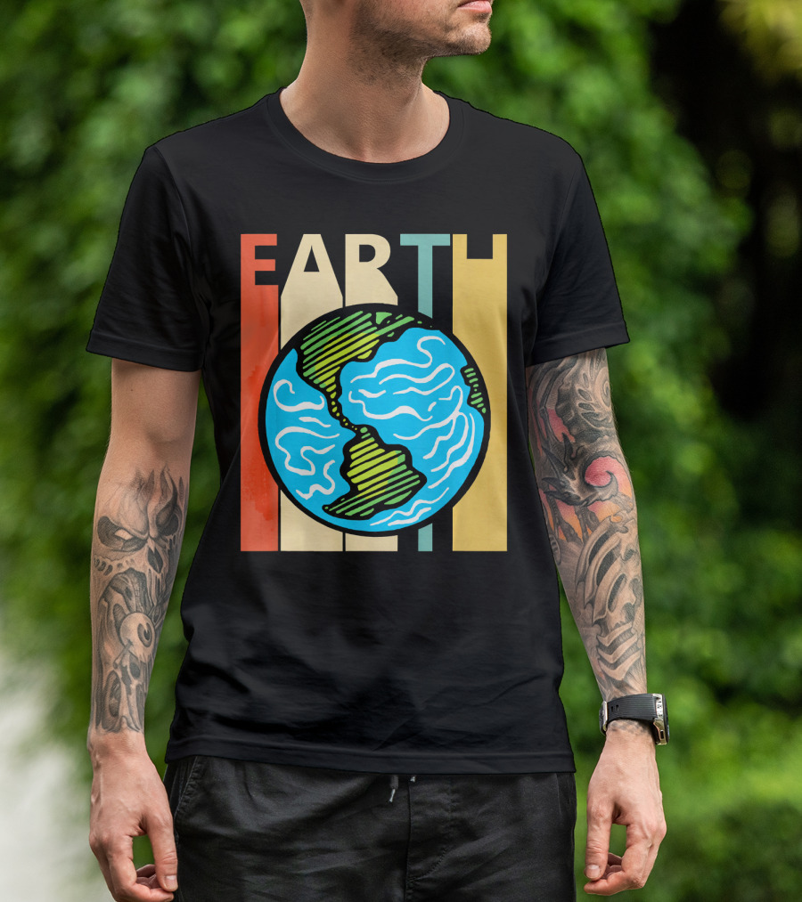 Earth Vintage Retro Planet Earth Astronomy T-Shirt