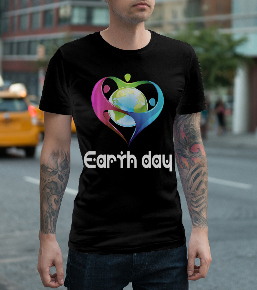 Earth Day Heart Globe Unity T-Shirt