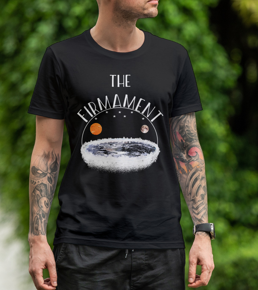 The Firmament Dome Flat Earth Society Sun Moon Stars T-Shirt