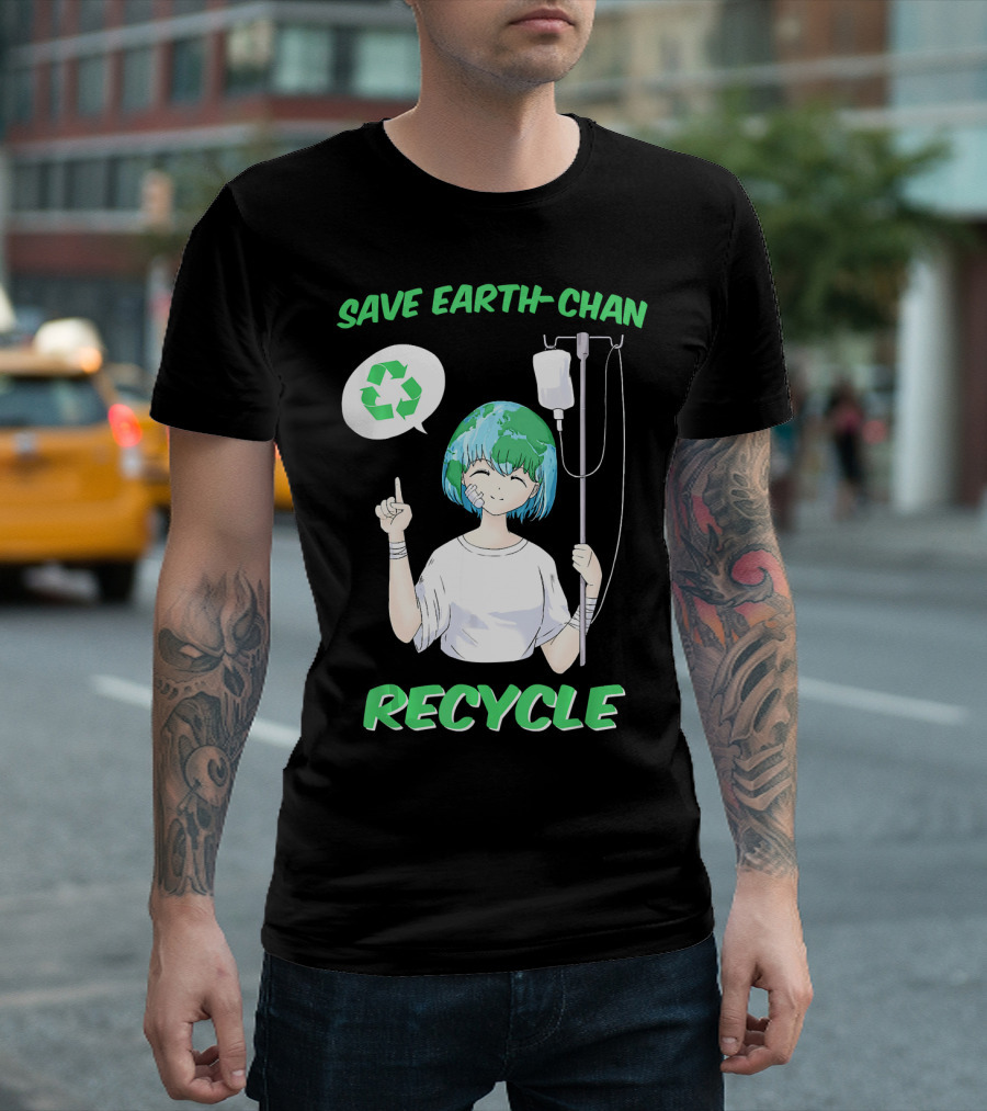 Save Earth-chan Recycle Earth Day T-Shirt