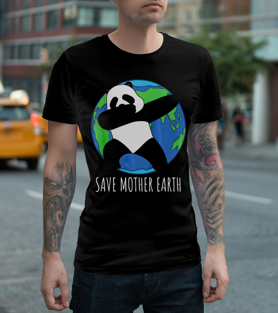 Earth Day Panda Dabbing Save Mother Earth T-Shirt