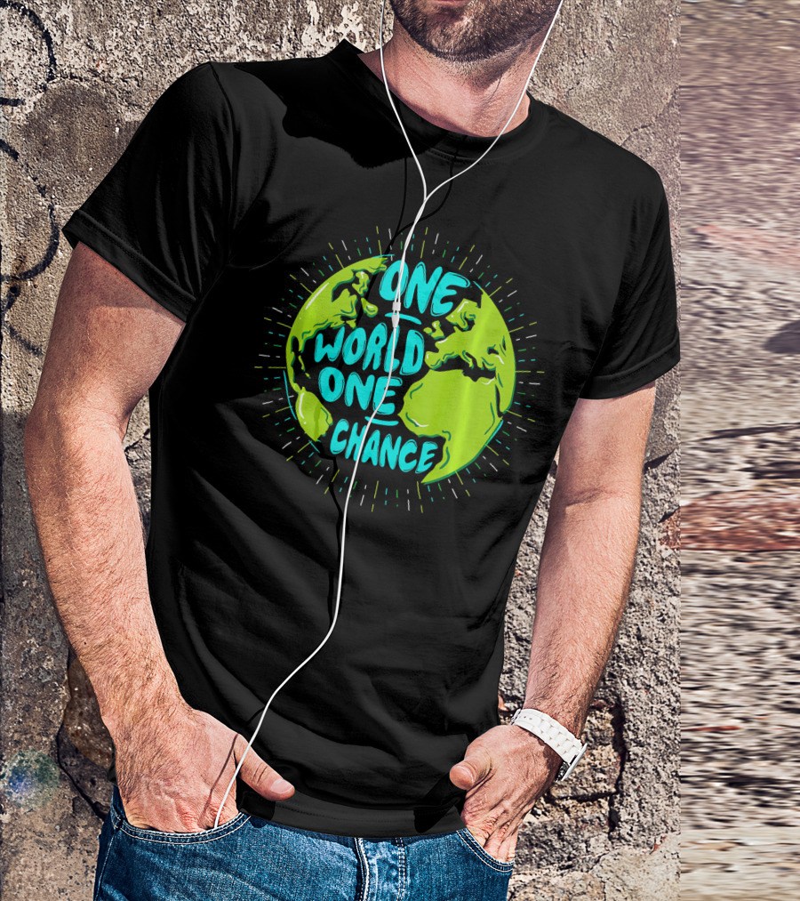 One World One Chance Planet Earth Climate Protection T-Shirt