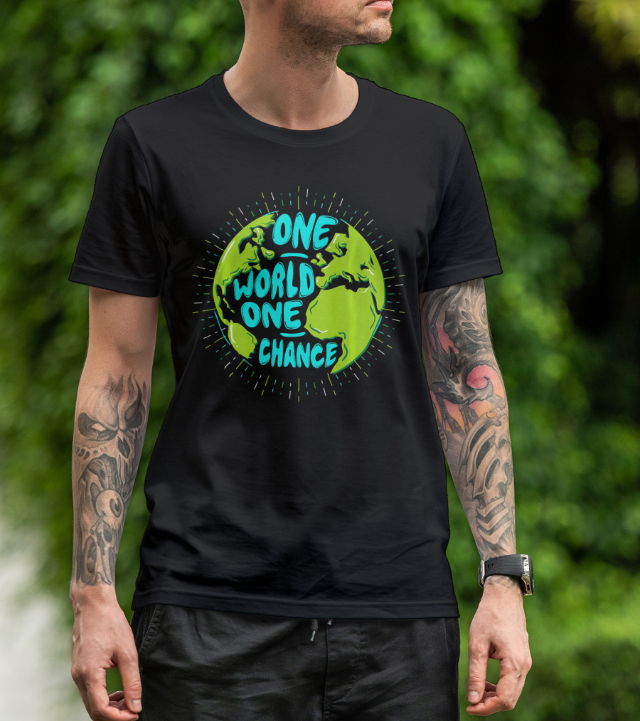 One World One Chance Planet Earth Climate Protection T-Shirt