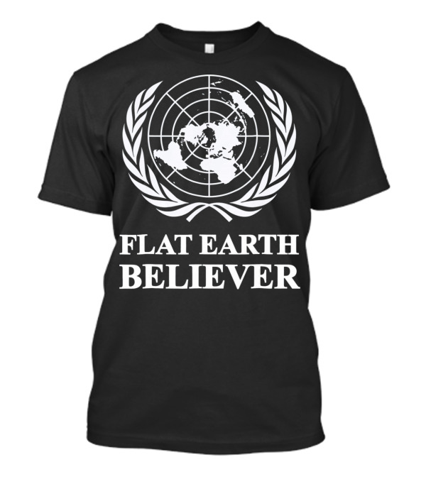Flat Earth Believer Globe Emblem T-Shirt