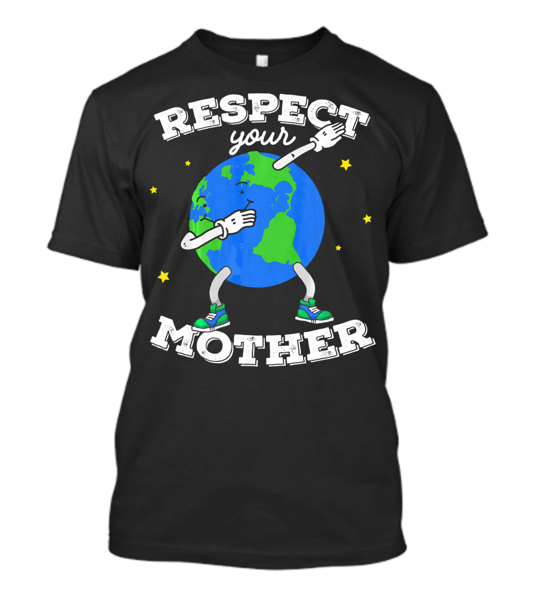 Respect Your Mother Earth Day Dabbing Planet T-Shirt