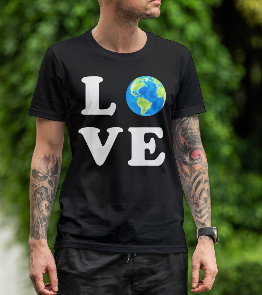 LOVE Earth Day Kids Women Men Environ T-Shirt