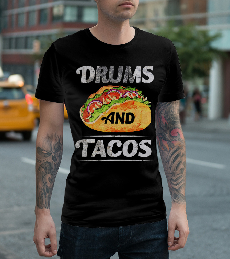 Drums and Tacos Cinco De Mayo Music T-Shirt