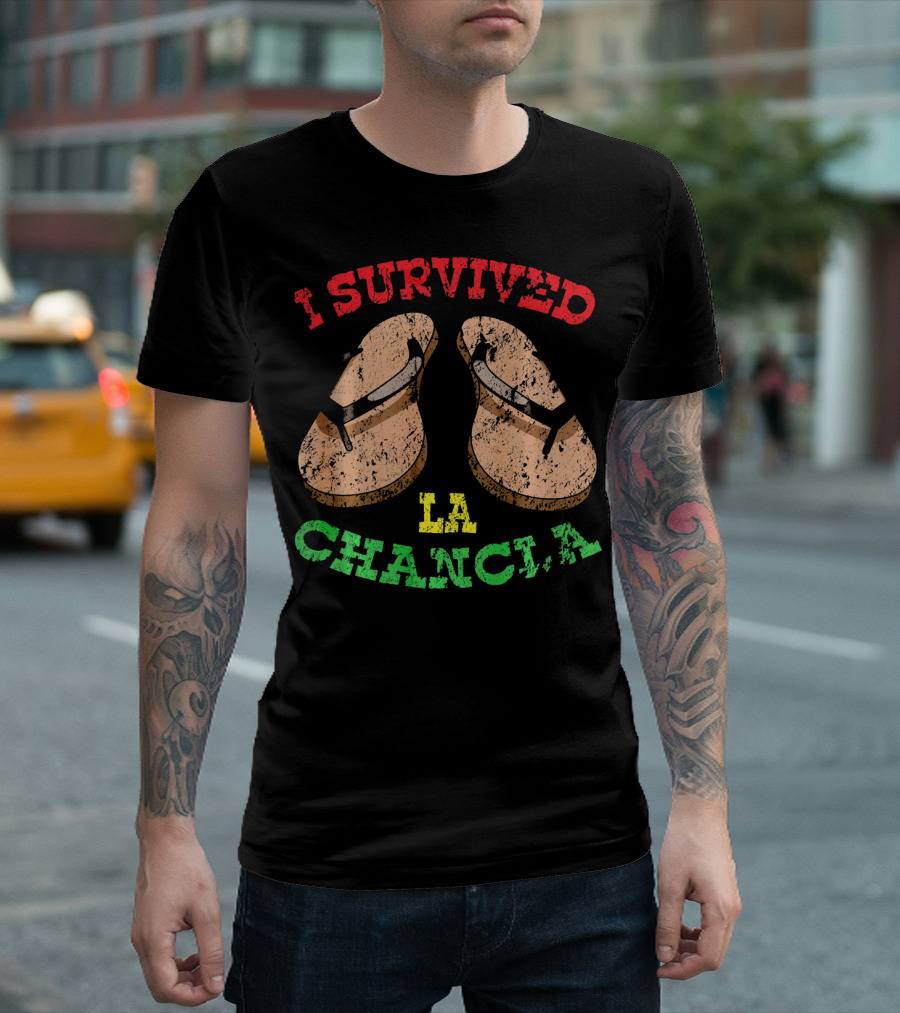 I Survived La Chancla Mexico Cinco Sandals T-Shirt