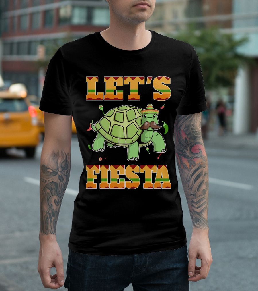 Let's Fiesta Turtle Cinco De Mayo Mexican T-Shirt