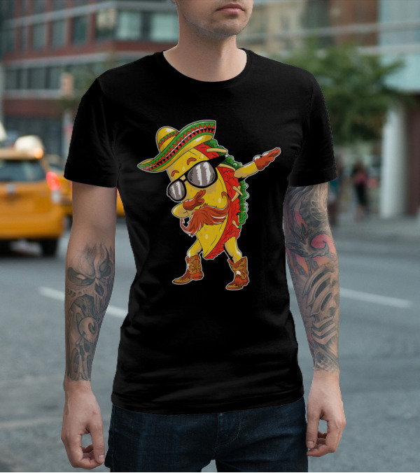 Funny Taco Dabbing Sombrero Cinco De Mayo T-Shirt