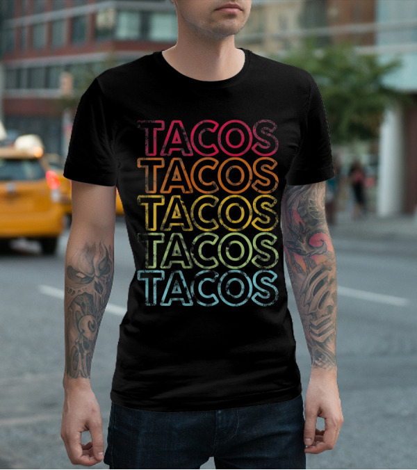 Tacos Vintage Retro Cinco De Mayo T-Shirt