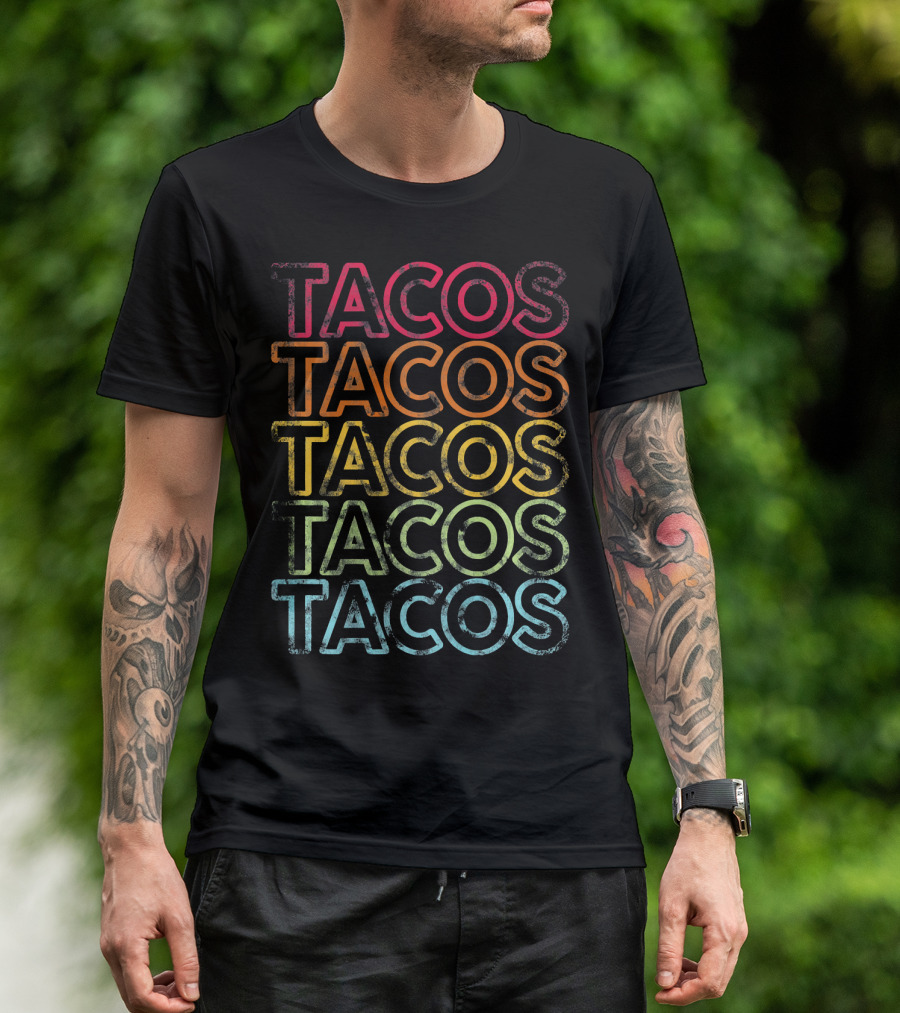 Tacos Vintage Retro Cinco De Mayo T-Shirt