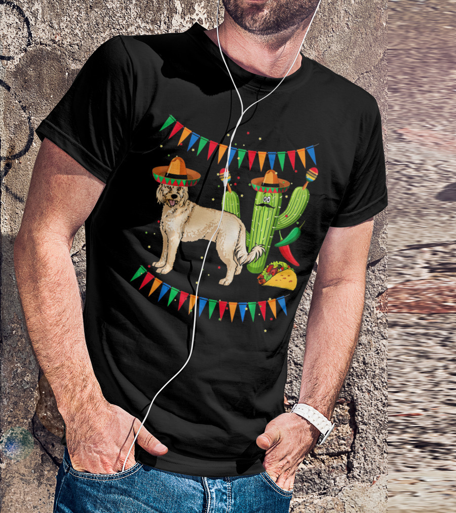 Sombrero Cockapoo Dog Mexico Cinco De Mayo Fiesta Cactus Taco Party T-Shirt