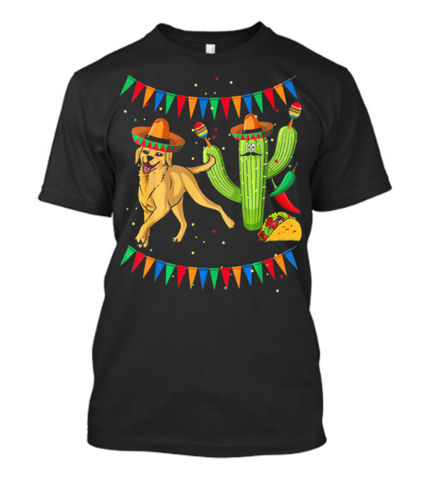 Sombrero Labrador Retriever Cactus Maracas Mexico Fiesta Taco T-Shirt