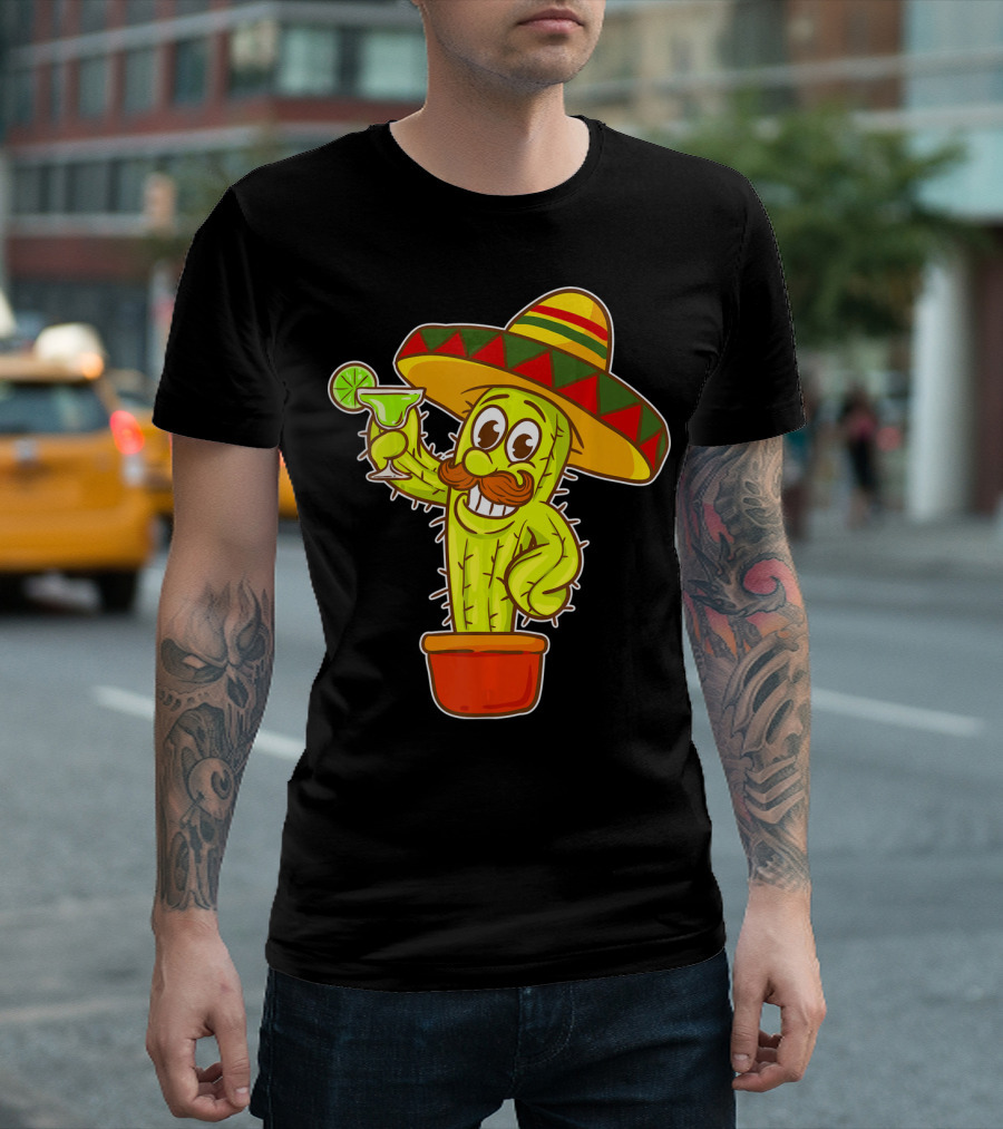 CINCO DE MAYO CACTUS COSTUME SOMBRERO MARGARITA T-Shirt