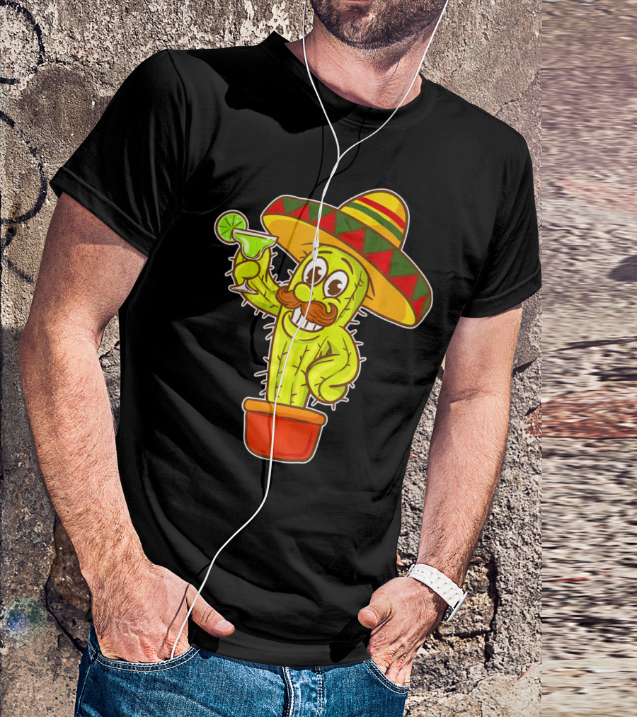 CINCO DE MAYO CACTUS COSTUME SOMBRERO MARGARITA T-Shirt
