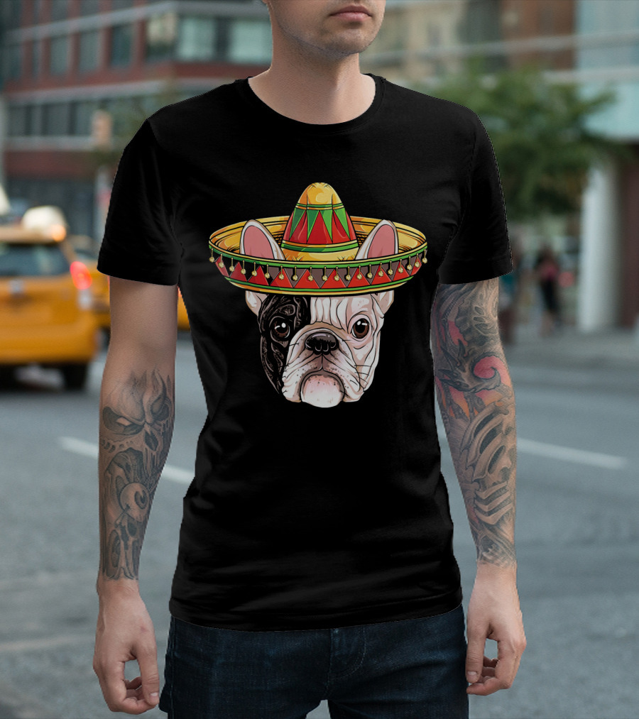 Cinco De Mayo French Bulldog Sombrero T-Shirt