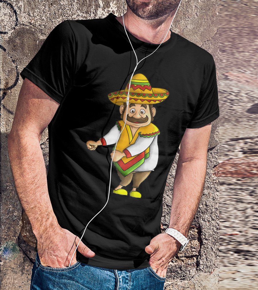 Flossing Mariachi Cute Cinco De Mayo Sombrero Dance Fiesta T-Shirt