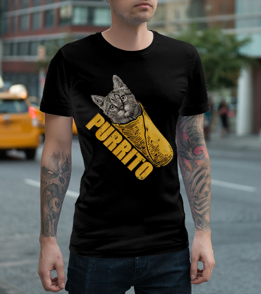 Purrito Cat Burrito Mexican Food Funny Purrito T-Shirt