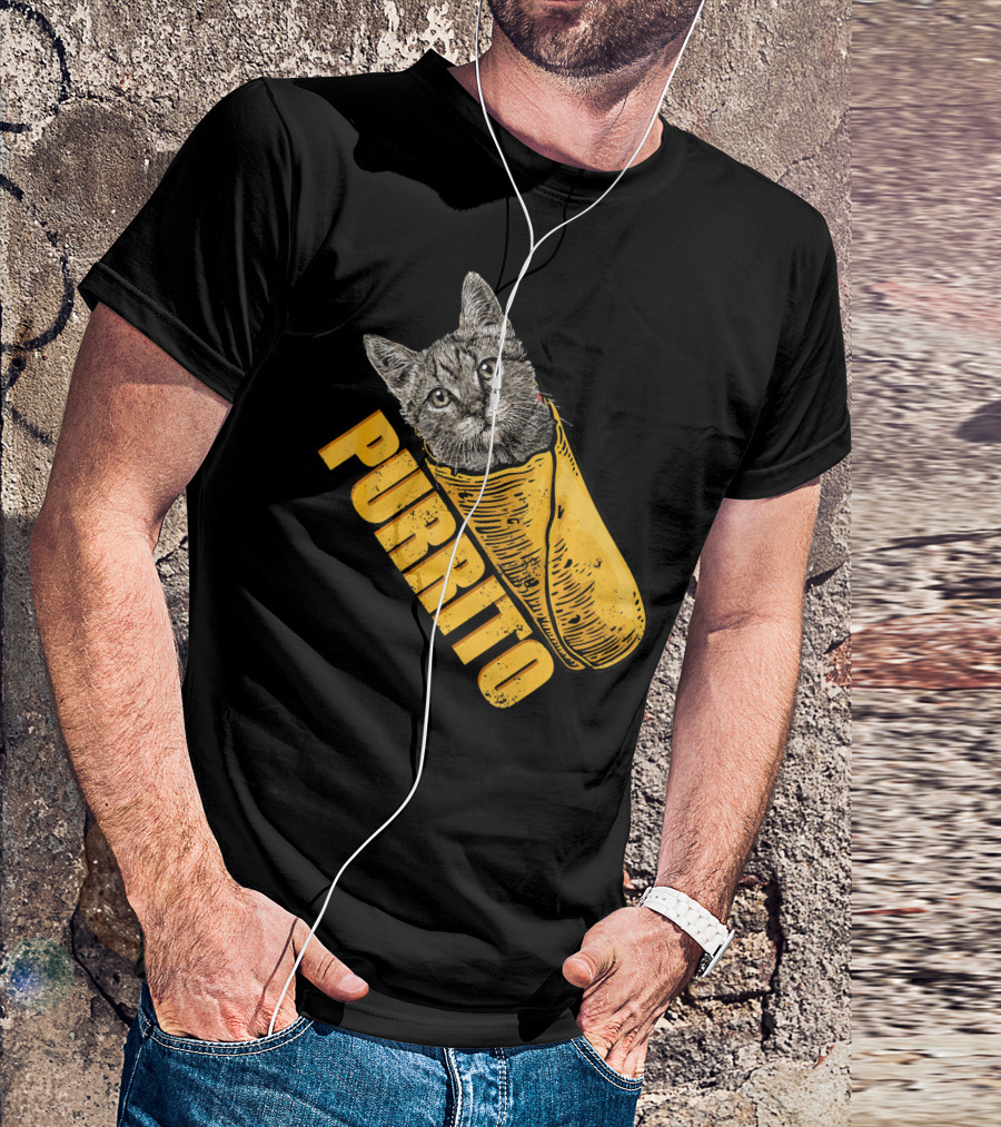 Purrito Cat Burrito Mexican Food Funny Purrito T-Shirt